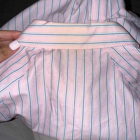 NWT Tox Tout A Coup Striped Cut Out Button Down Shirt size XS - Picture 4 of 14